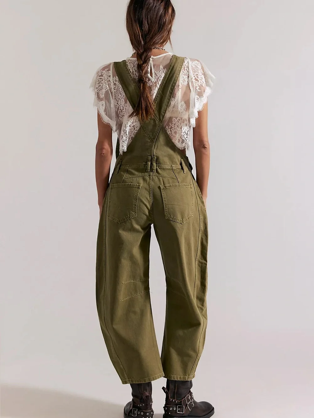 Free People Good Luck Barrel Overalls